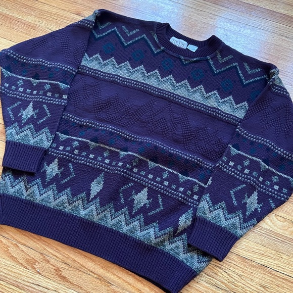 Vintage Tip Top Tailors Sweater / Large / 90s / Purple - Picture 4 of 6